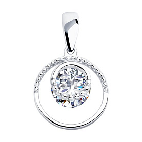 Подвеска SOKOLOV - Серебро 925, Фианит (арт. 94032242)