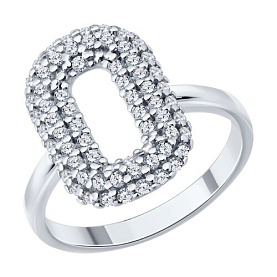 Кольцо SOKOLOV - Серебро 925, Фианит (арт. 94014841)