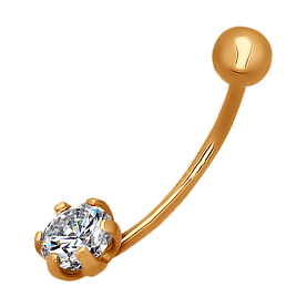 Пирсинг SOKOLOV - Золото 375, Фианит (арт. 060139-4)