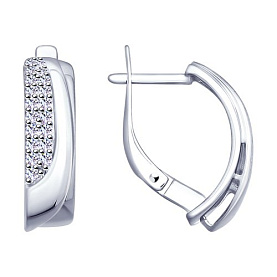 Серьги SOKOLOV - Серебро 925, Фианит (арт. 94022952)