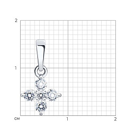 Подвеска SOKOLOV - Золото 585, Фианит (арт. 036881-3)