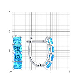 Серьги SOKOLOV - Серебро 925, Фианит (арт. 94027059)