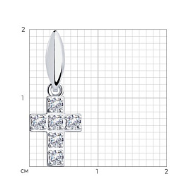 Подвеска SOKOLOV - Серебро 925, Фианит (арт. 94030682)