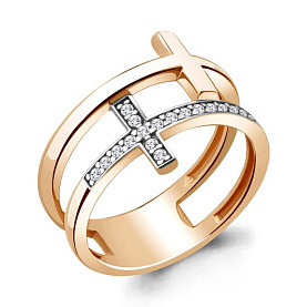 Кольцо Аквамарин - Серебро 925, Фианит (арт. 68735А.6)