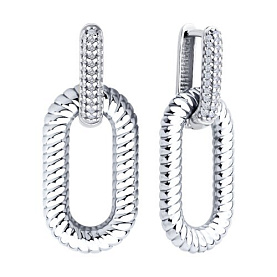 Серьги Diamant - Серебро 925, Фианит (арт. 94-121-02246-2)