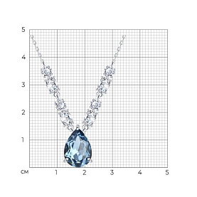 Колье SOKOLOV - Серебро 925, Кристалл, Фианит (арт. 94071444)