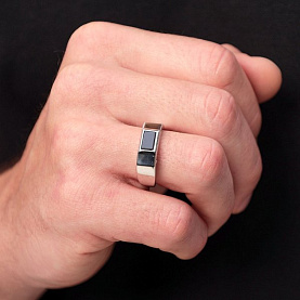 Кольцо POKROVSKY - Серебро 925, Оникс (арт. 0500129-00545)