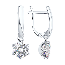 Серьги SOKOLOV - Серебро 925, Фианит (арт. 94021995)
