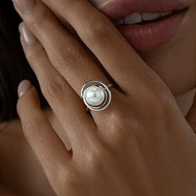 Кольцо SOKOLOV - Серебро 925, Жемчуг синтетический (арт. 94013292)