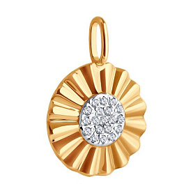 Подвеска SOKOLOV - Золото 585, Фианит (арт. 036646)