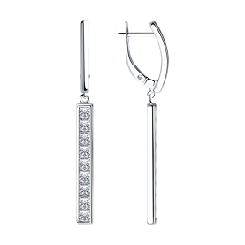 Серьги SOKOLOV - Серебро 925, Фианит (арт. 94023928)