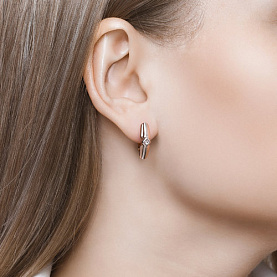 Серьги SOKOLOV - Серебро 925, Бриллиант (арт. 87020029)