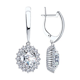 Серьги Diamant - Серебро 925, Фианит (арт. 94-121-00646-1)