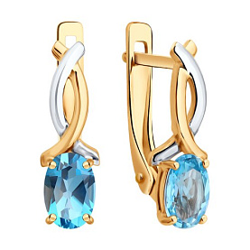 Серьги SOKOLOV - Золото 585, Топаз (арт. 729281)