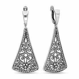 Серьги Красная пресня - Серебро 925 (арт. 3308236)