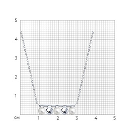 Колье Diamant - Серебро 925, Жемчуг имитация (арт. 94-170-02377-1)