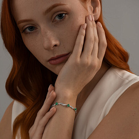 Браслет SOKOLOV - Серебро 925, Агат, Фианит (арт. 92050160)