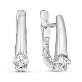 Серьги Дельта - Золото 585, Бриллиант (арт. БР121148б)