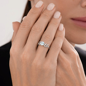 Кольцо SOKOLOV - Серебро 925, Топаз, Фианит (арт. 92014637)