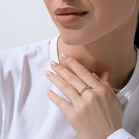 Кольцо ЮФ Династия - Золото 375, Фианит (арт. 006831-5102)