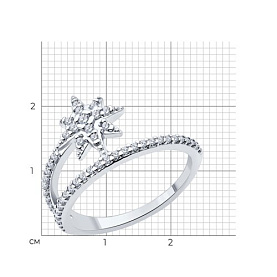 Кольцо SOKOLOV - Серебро 925, Фианит (арт. 94014062)