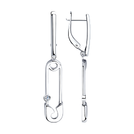 Серьги SOKOLOV - Серебро 925, Фианит (арт. 94023739)