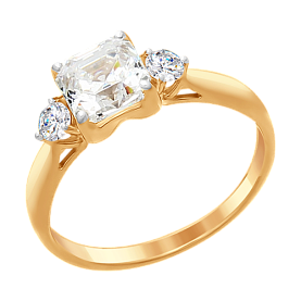 Кольцо SOKOLOV - Серебро 925, Swarovski (арт. 89010101)