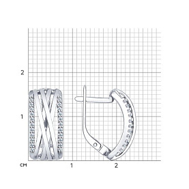 Серьги SOKOLOV - Серебро 925, Фианит (арт. 94022221)