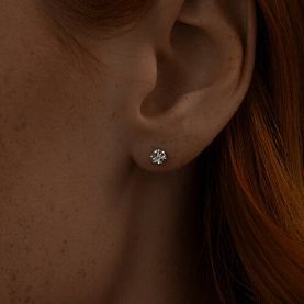 Серьги SOKOLOV - Серебро 925, Бриллиант (арт. 87020051)