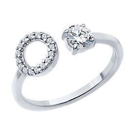 Кольцо SOKOLOV - Серебро 925, Фианит (арт. 94013824)