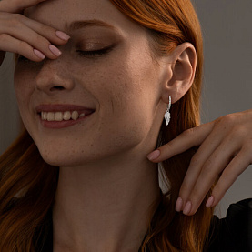 Серьги SOKOLOV - Серебро 925, Фианит (арт. 94025730)