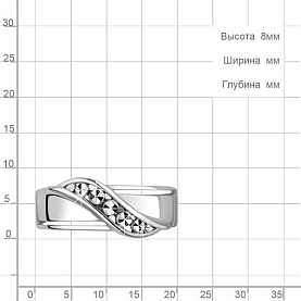 Кольцо Аквамарин - Серебро 925 (арт. 54821.5)