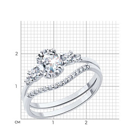 Кольцо SOKOLOV - Серебро 925, Фианит (арт. 94013856)