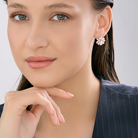 Серьги SOKOLOV - Серебро 925, Жемчуг синтетический, Эмаль (арт. 94027259)