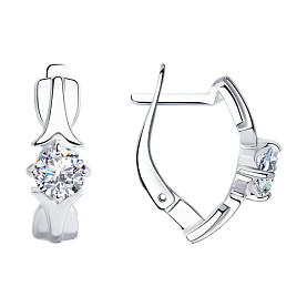Серьги SOKOLOV - Серебро 925, Фианит (арт. 94022900)