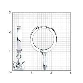 Серьги SOKOLOV - Серебро 925, Фианит (арт. 94026516)
