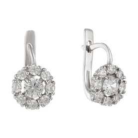 Серьги Мастер Клио - Серебро 925, Фианит (арт. 22С0539Д)