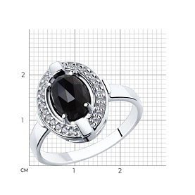 Кольцо SOKOLOV - Серебро 925, Агат, Фианит (арт. 92011798)