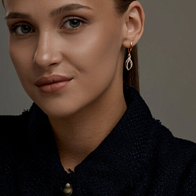 Серьги SOKOLOV - Золото 585, Фианит (арт. 0200880)