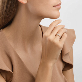 Кольцо SOKOLOV - Золото 375, Фианит (арт. 017052-4)