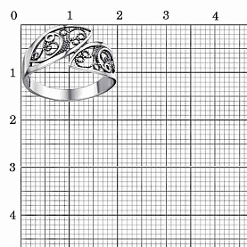 Кольцо Красная пресня - Серебро 925 (арт. 23014600)