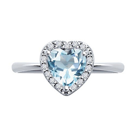 Кольцо SOKOLOV - Серебро 925, Топаз, Фианит (арт. 92014451)