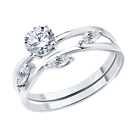 Кольцо SOKOLOV - Серебро 925, Фианит (арт. 94013726)