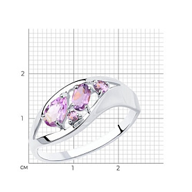 Кольцо SOKOLOV - Серебро 925, Аметист (арт. 92011574)