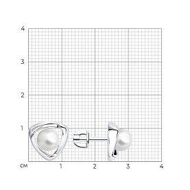 Серьги Diamant - Серебро 925, Жемчуг культивированный (арт. 94-122-01139-1)