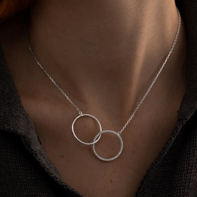 Колье SOKOLOV - Серебро 925, Фианит (арт. 94070684)