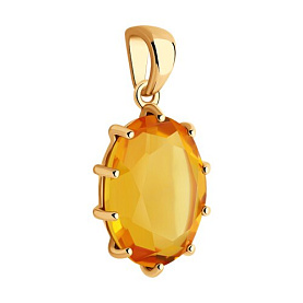 Подвеска SOKOLOV - Золото 585, Цитрин (арт. 732907)