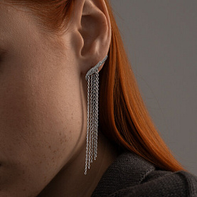 Серьги SOKOLOV - Серебро 925, Фианит (арт. 94025728)