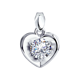 Подвеска SOKOLOV - Серебро 925, Фианит (арт. 94031121)
