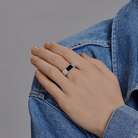 Кольцо SOKOLOV - Серебро 925, Фианит, Эмаль (арт. 94011390)